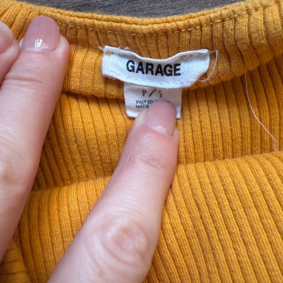 Garage Mustard Yellow Ribbed Tube Top | Size Small - Picture 5 of 5